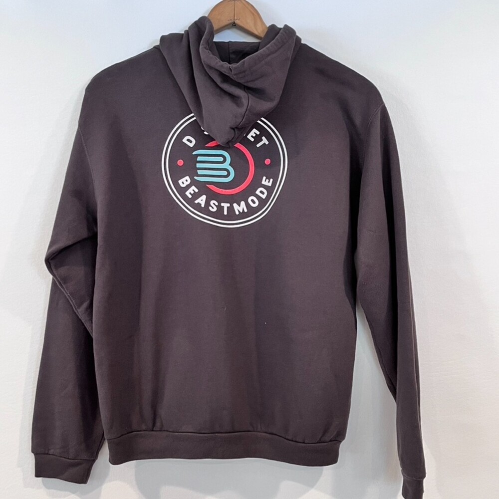 D Street Beastmode Brown Hoodie Sweatshirt B&C Collection Full Zip Medium